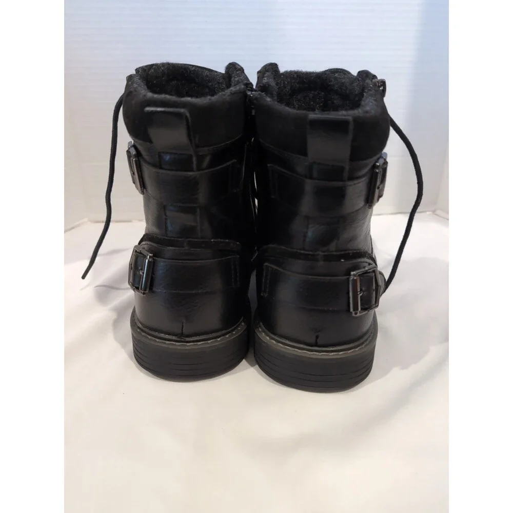 BRUNO MARC MOTORCYCLE BOOTS Size 11 RIDING OXFORD FAUX LEATHER  MEN'S NEW